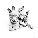 Hermes and Cerberus tattoo design idea