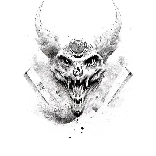 mafia symbol blood tattoo design idea