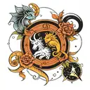 leo taurus pisces capricorn gemini tattoo design idea