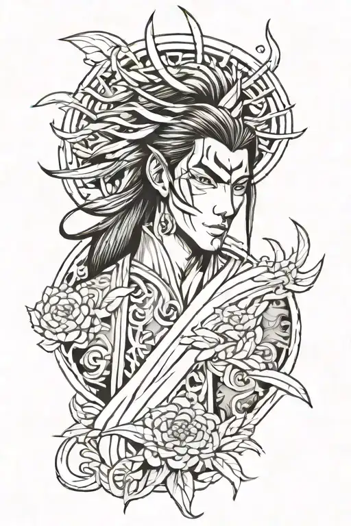 Byakuya Kuchiki bank tattoo design idea
