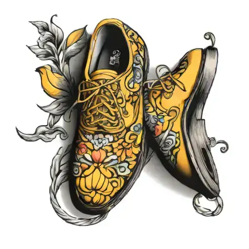 mango shoes tattoo design idea