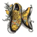 mango shoes tattoo design idea