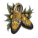 mango shoes tattoo design idea