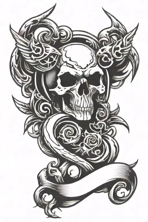 Heavy metal band logo tattoo design idea