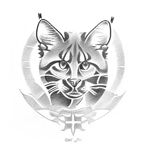 A sketch-style tattoo of a Wildcat helicopter soaring above St. James' Park, the home stadium of Newcastle United tattoo design idea