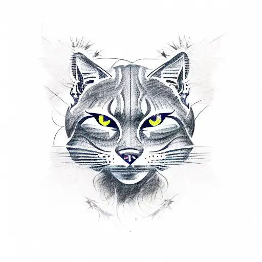 A sketch-style tattoo of a Wildcat helicopter soaring above St. James' Park, the home stadium of Newcastle United tattoo design idea