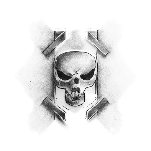 emo cross tattoo design idea