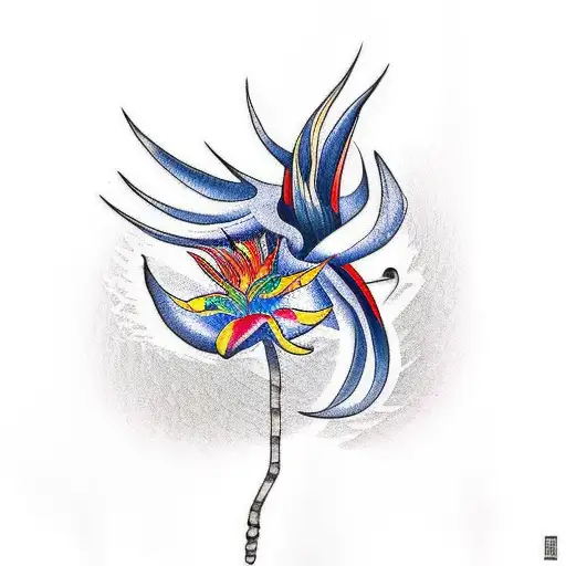 Bird of Paradise tattoo design idea