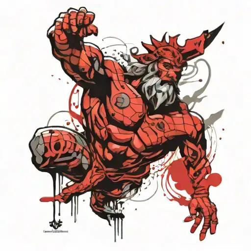 poseidon god tattoo design idea