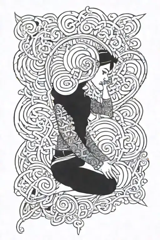 over thinker tattoo design idea