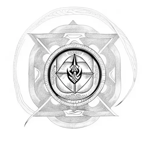 rod of asclepius tattoo design idea