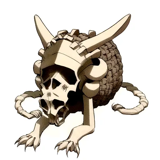 lamb skull tattoo design idea