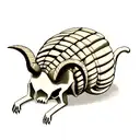 lamb skull tattoo design idea