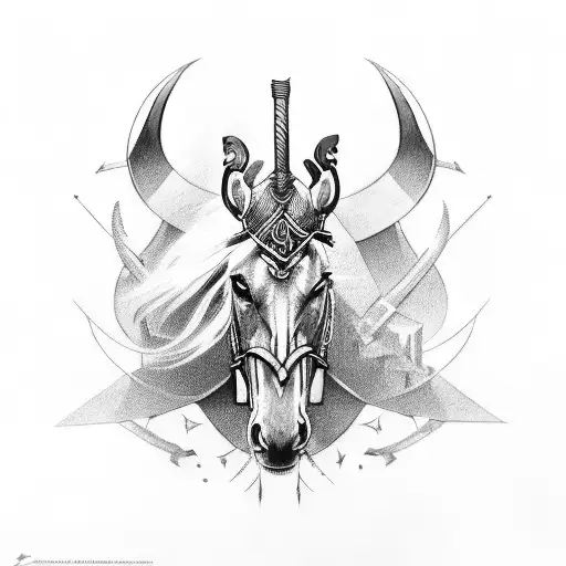 viking 4 horsemen shoulders tattoo design idea