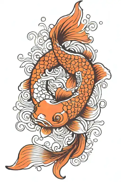 koi fish scales pattern only no head fins or tail upper arm tattoo design idea