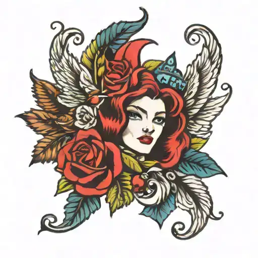 lust tattoo design idea