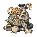 gluttony tattoo design idea