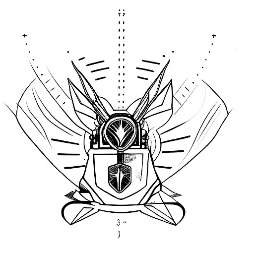 Morior Invictus tattoo design idea