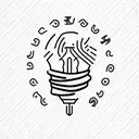 A simple yet powerful tattoo design of a light bulb with dollar signs inside tattoo design idea