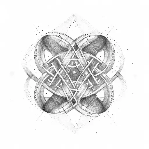 dna double helix with stars inside tattoo design idea