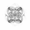 dna double helix with stars inside tattoo design idea