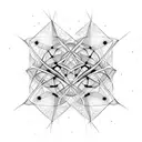 dna double helix with stars inside tattoo design idea