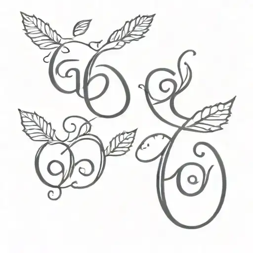 cursive G and D   tattoo design idea