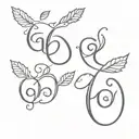 cursive G and D   tattoo design idea