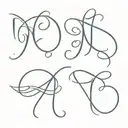 cursive G and D   tattoo design idea