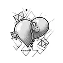 Bomb with heart tattoo design idea