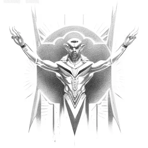 god vulcan tattoo design idea
