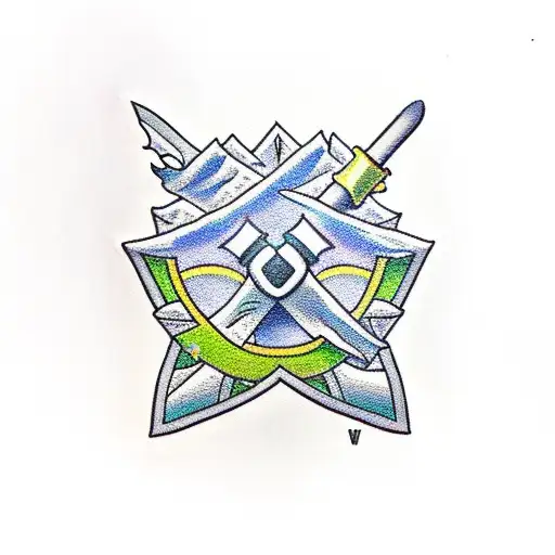"finn sword" from adventure time tattoo design idea