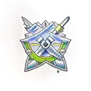 "finn sword" from adventure time tattoo design idea