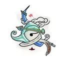 "finn sword" from adventure time tattoo design idea