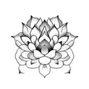 blue lotus flower tattoo design idea