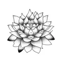 blue lotus flower tattoo design idea