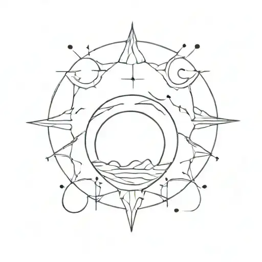 total solar eclipse tattoo design idea