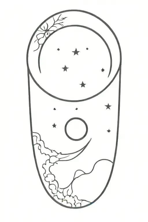 total solar eclipse tattoo design idea