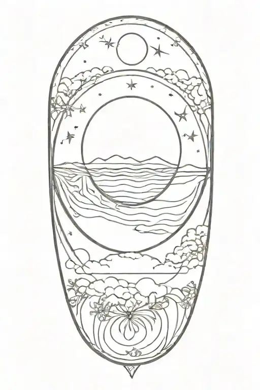 total solar eclipse tattoo design idea