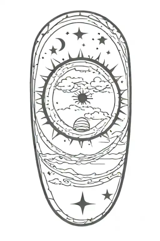 total solar eclipse tattoo design idea
