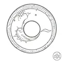 total solar eclipse tattoo design idea