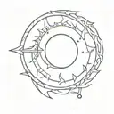 total solar eclipse tattoo design idea