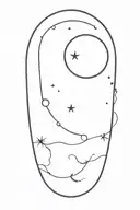 total solar eclipse tattoo design idea