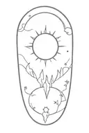 total solar eclipse tattoo design idea