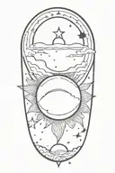 total solar eclipse tattoo design idea