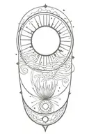 total solar eclipse tattoo design idea