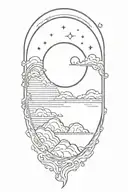 total solar eclipse tattoo design idea