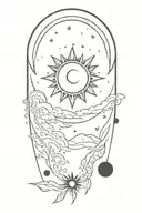 total solar eclipse tattoo design idea