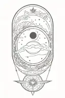 total solar eclipse tattoo design idea