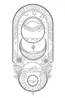 total solar eclipse tattoo design idea